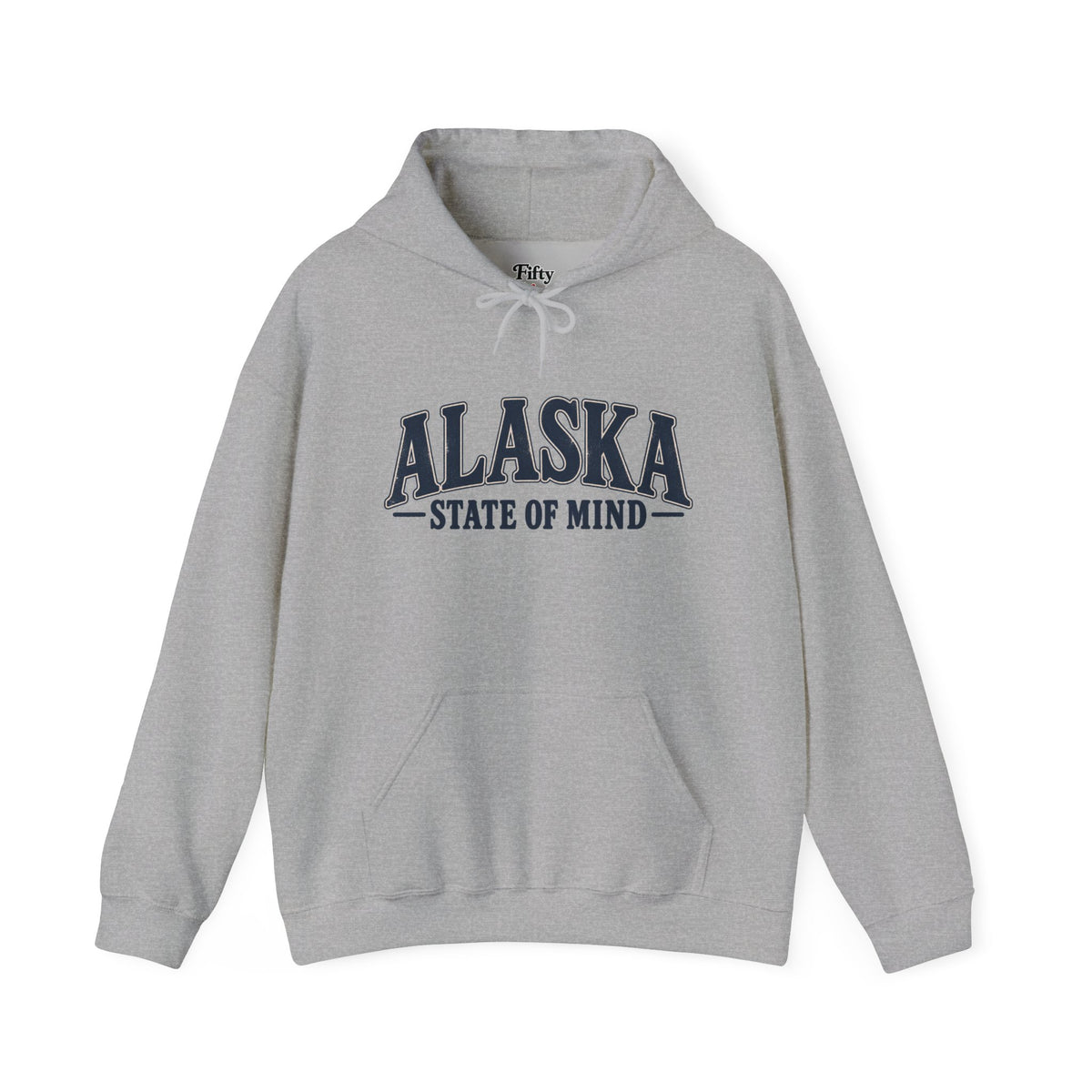 Alaska State of Mind Unisex Hoodie State Name Graphic