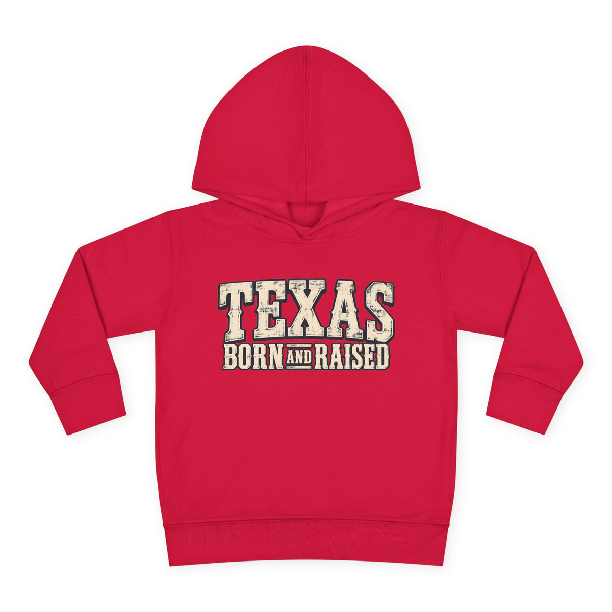 Texas Born and Raised Old-School Ranch Heritage Unisex Toddler Pullover Fleece Hoodie