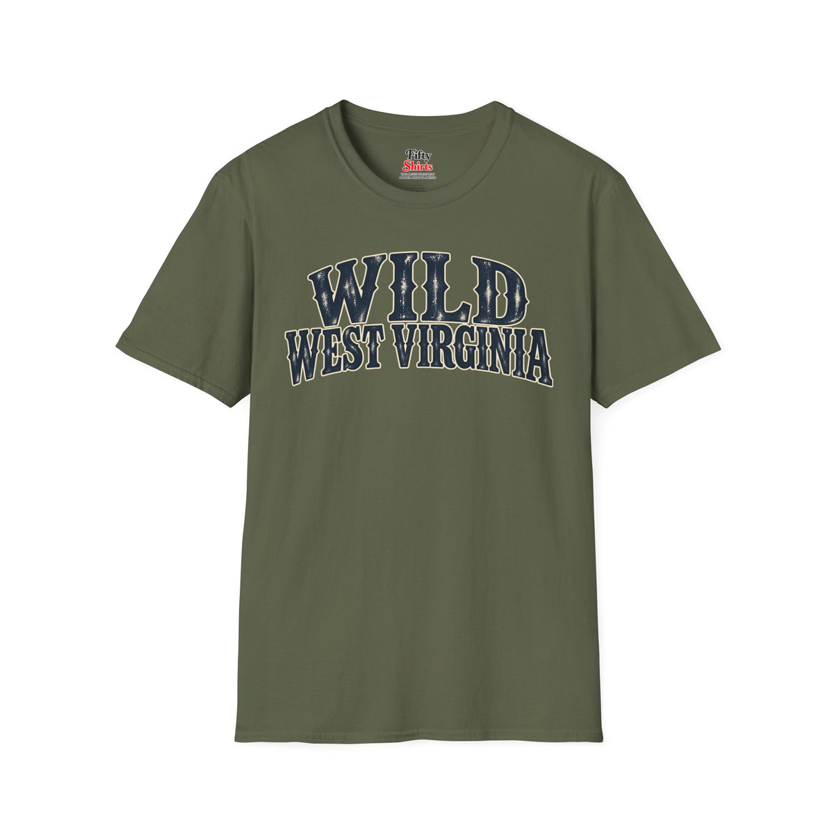 Wild West Virginia Unisex Softstyle T Shirt State Name Graphic Tee