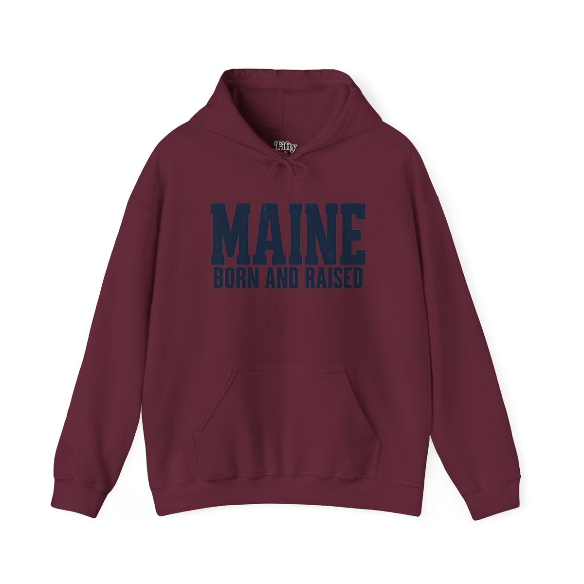 Maine Born and Raised Modern New England Unisex Hoodie Graphic