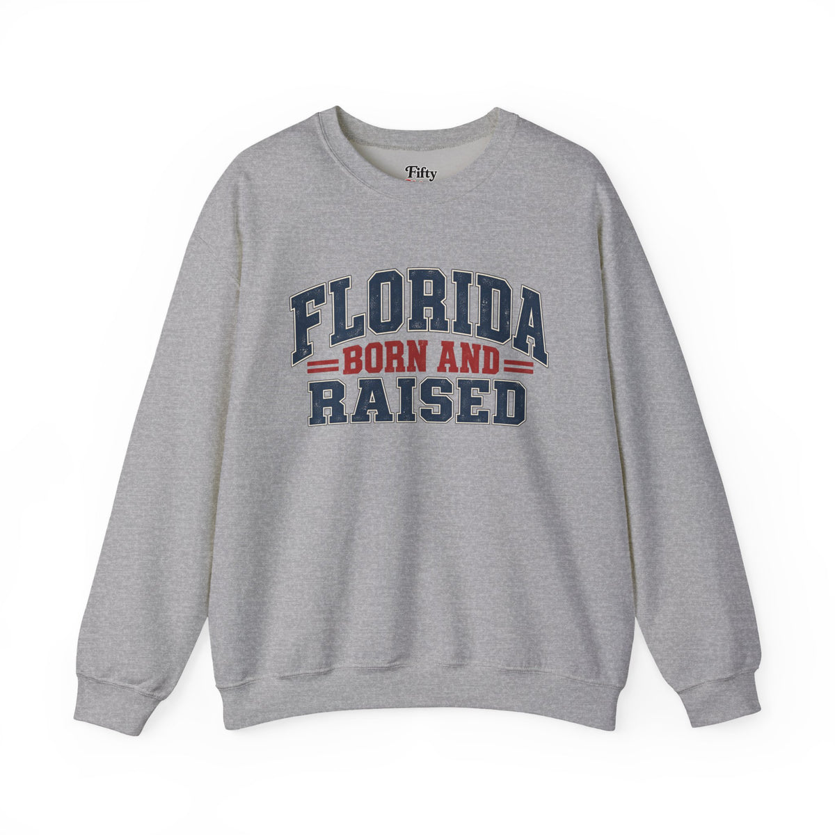 Florida Born and Raised Rustic Americana Unisex Sweatshirt Graphic
