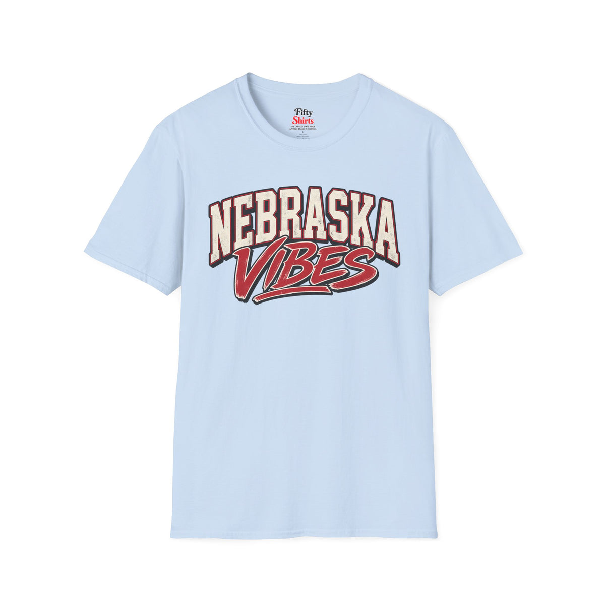 Nebraska Vibes Unisex Softstyle T Shirt State Name Graphic Tee