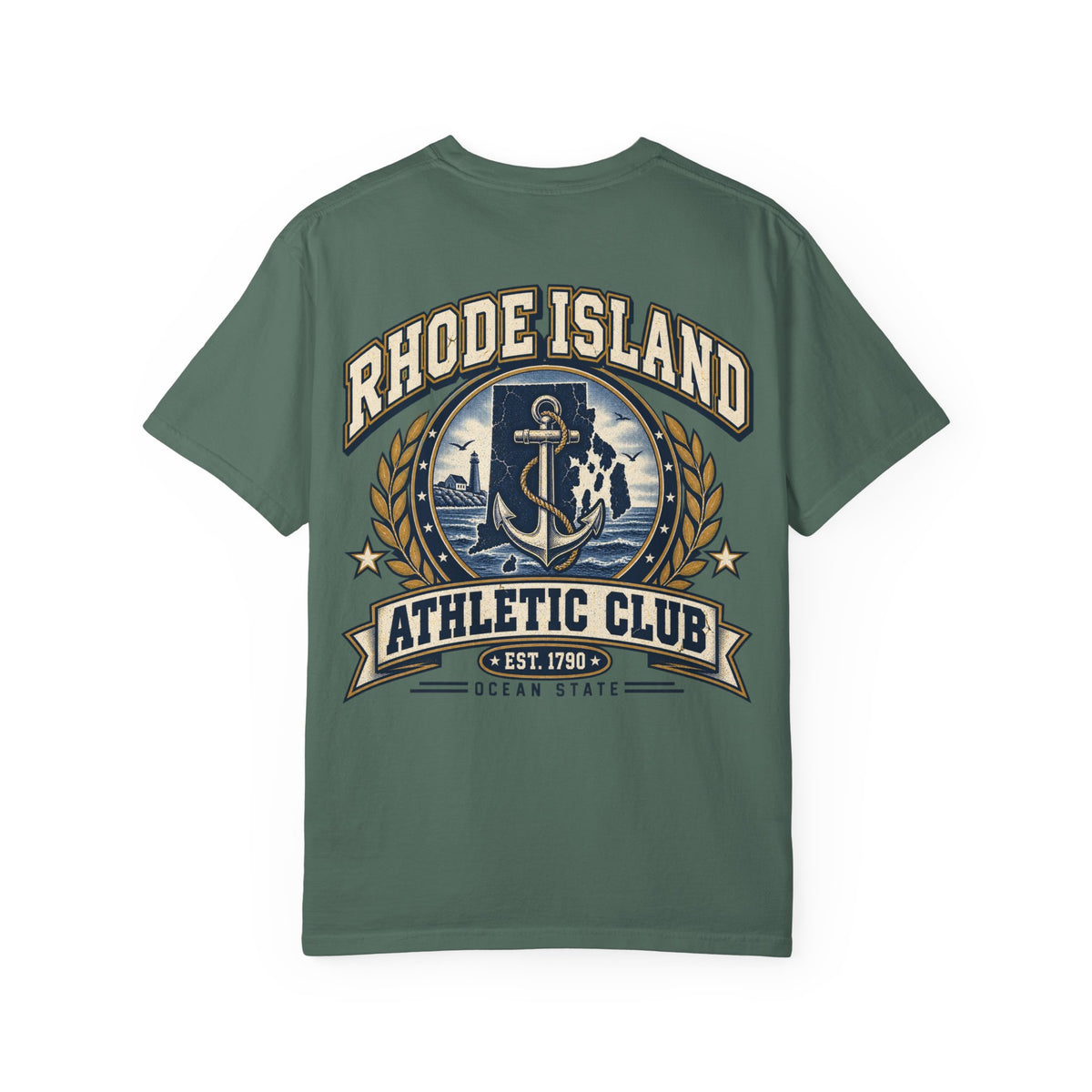 Rhode Island Athletic Club Unisex Comfort Color 1717 Streetwear Graphic Tee