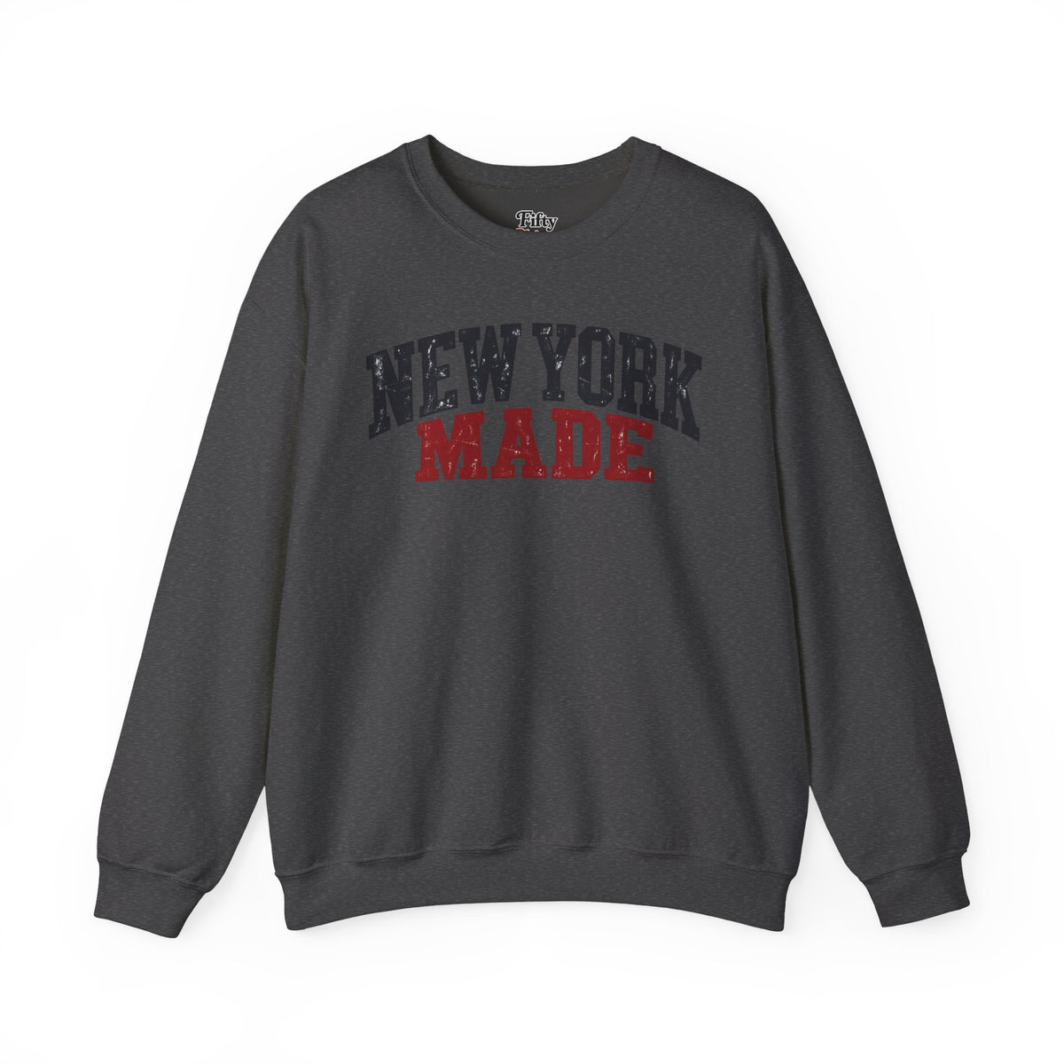 New York Made Unisex Crewneck Sweatshirt State Name Graphic