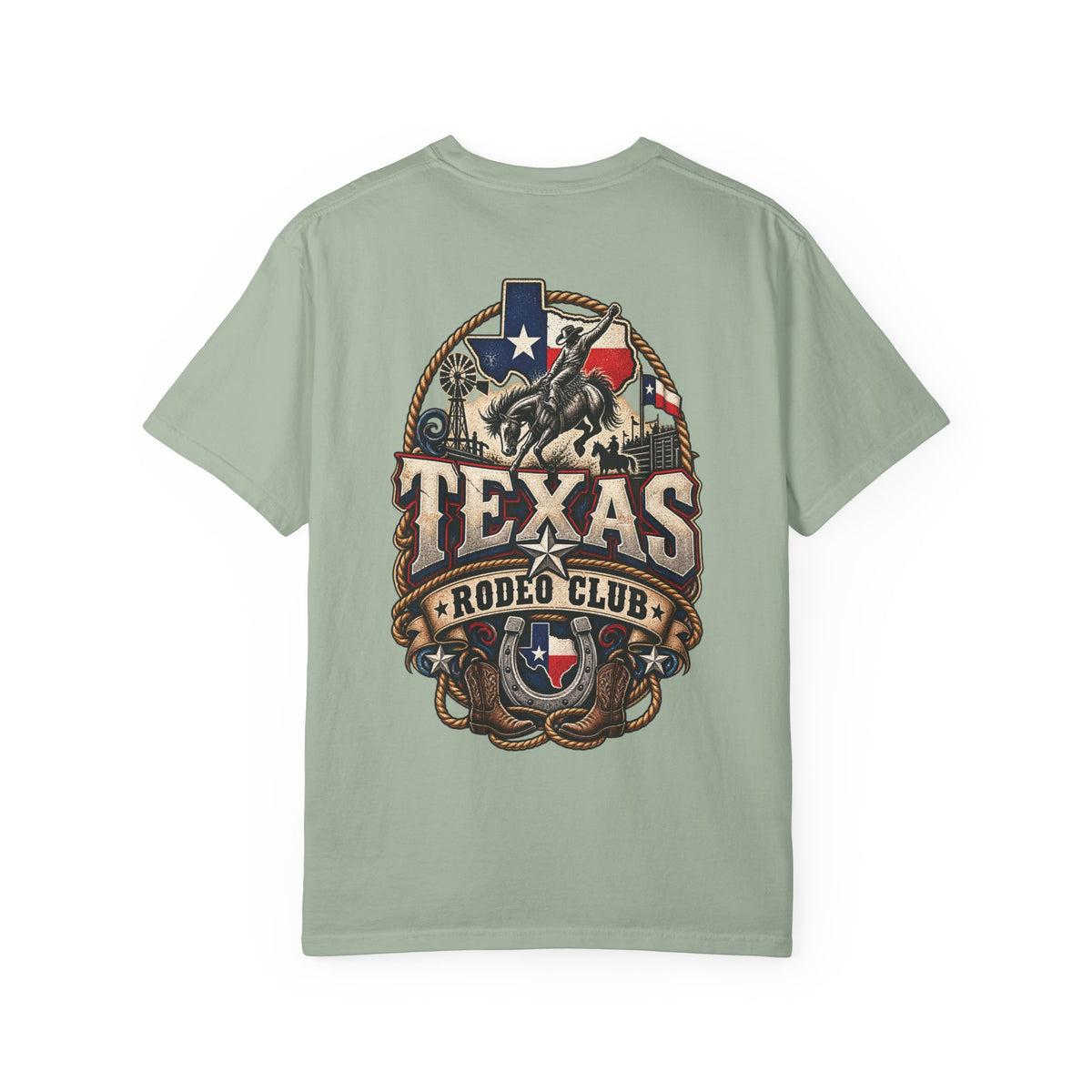Texas Rodeo Club Unisex Comfort Color 1717 Streetwear Graphic Tee