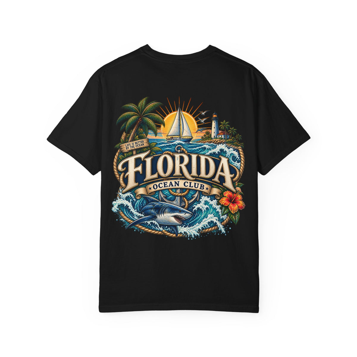 Florida Ocean Club Unisex Comfort Color 1717 Streetwear Graphic Tee