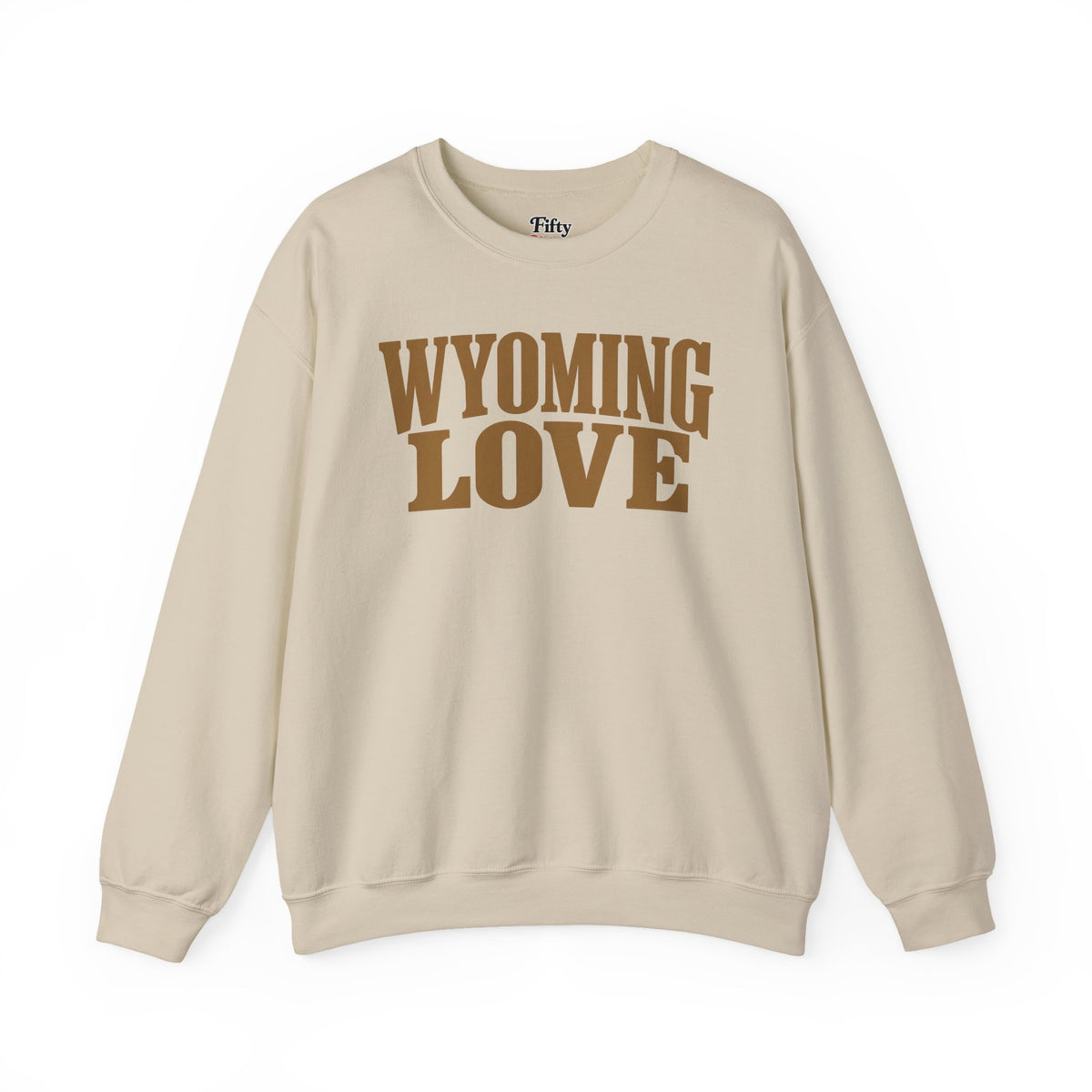 Wyoming Love Unisex Crewneck Sweatshirt State Name Graphic