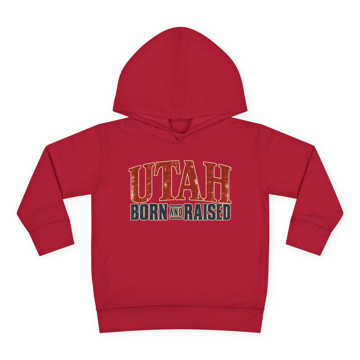 Utah Born and Raised Premium Heritage Unisex Toddler Pullover Fleece Hoodie