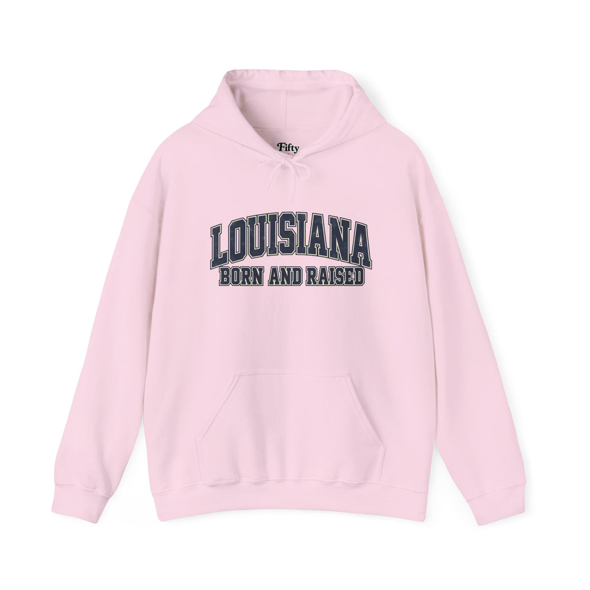 Louisiana Born and Raised Southern Collegiate Unisex Hoodie Graphic