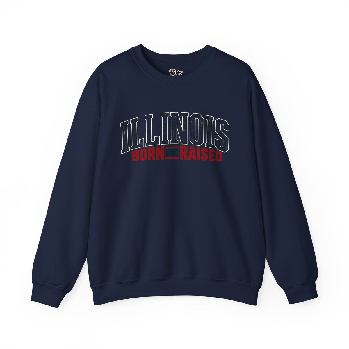 Illinois Born and Raised Premium Heritage Unisex Sweatshirt Graphic