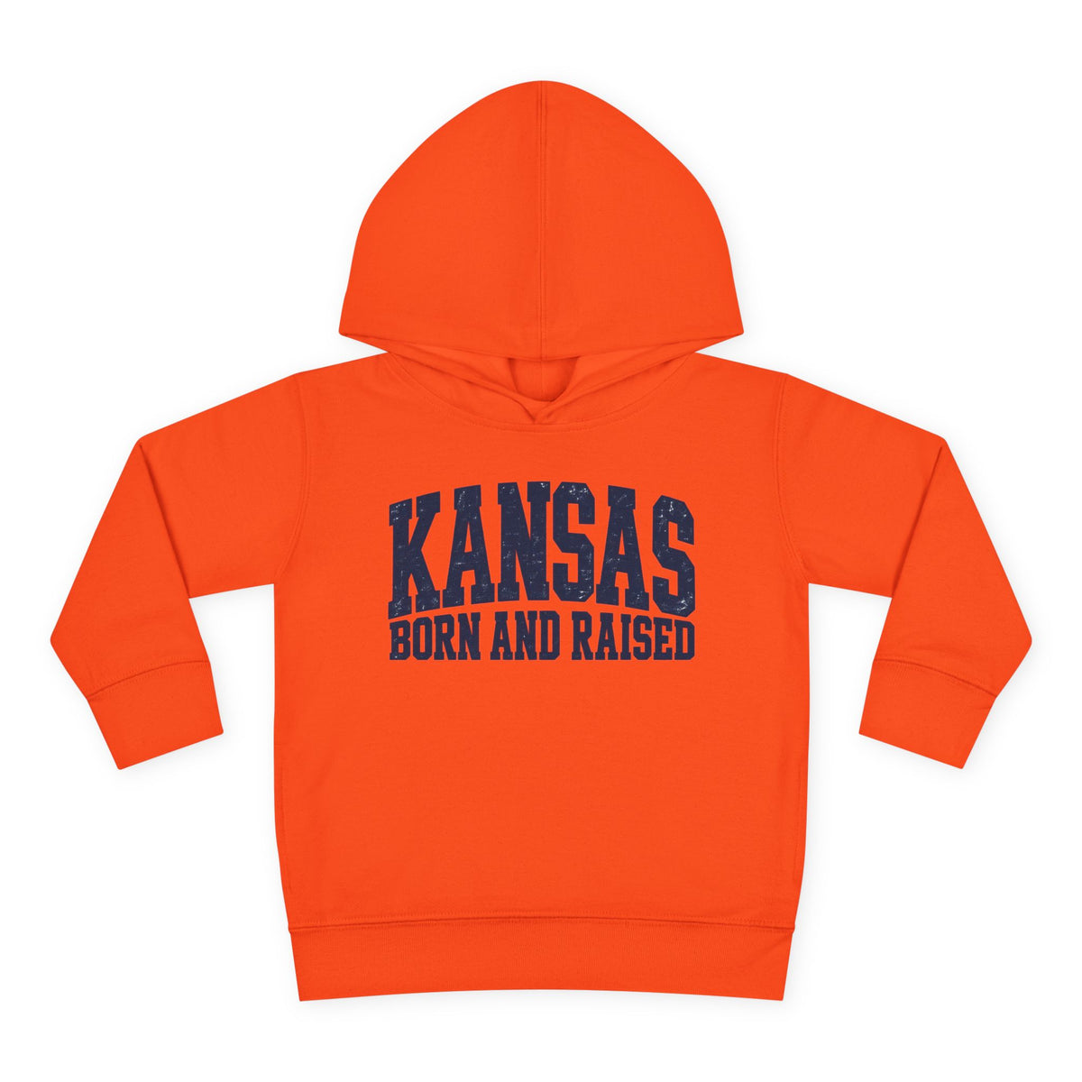 Kansas Born and Raised Bold Athletic Unisex Toddler Pullover Fleece Hoodie