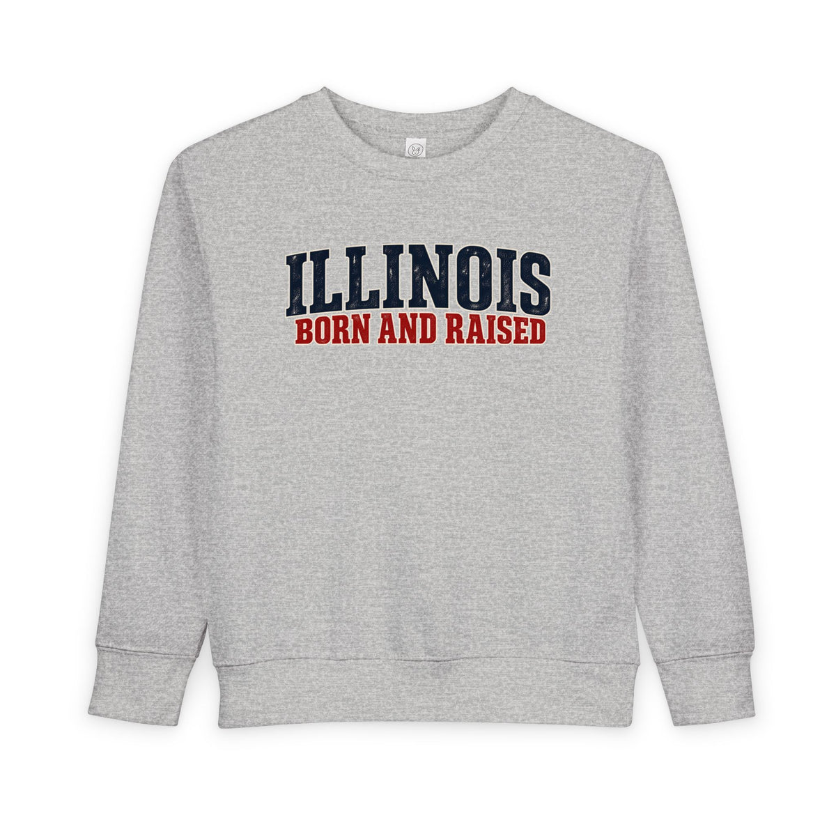 Illinois Born and Raised Midwest Americana Unisex Toddler Sweatshirt