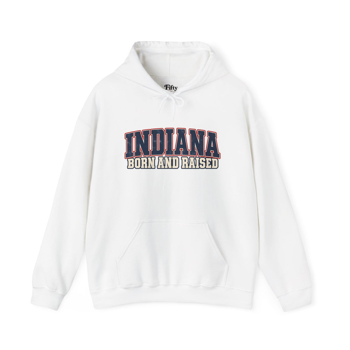 Indiana Born and Raised Hoosier Heritage Unisex Hoodie Graphic