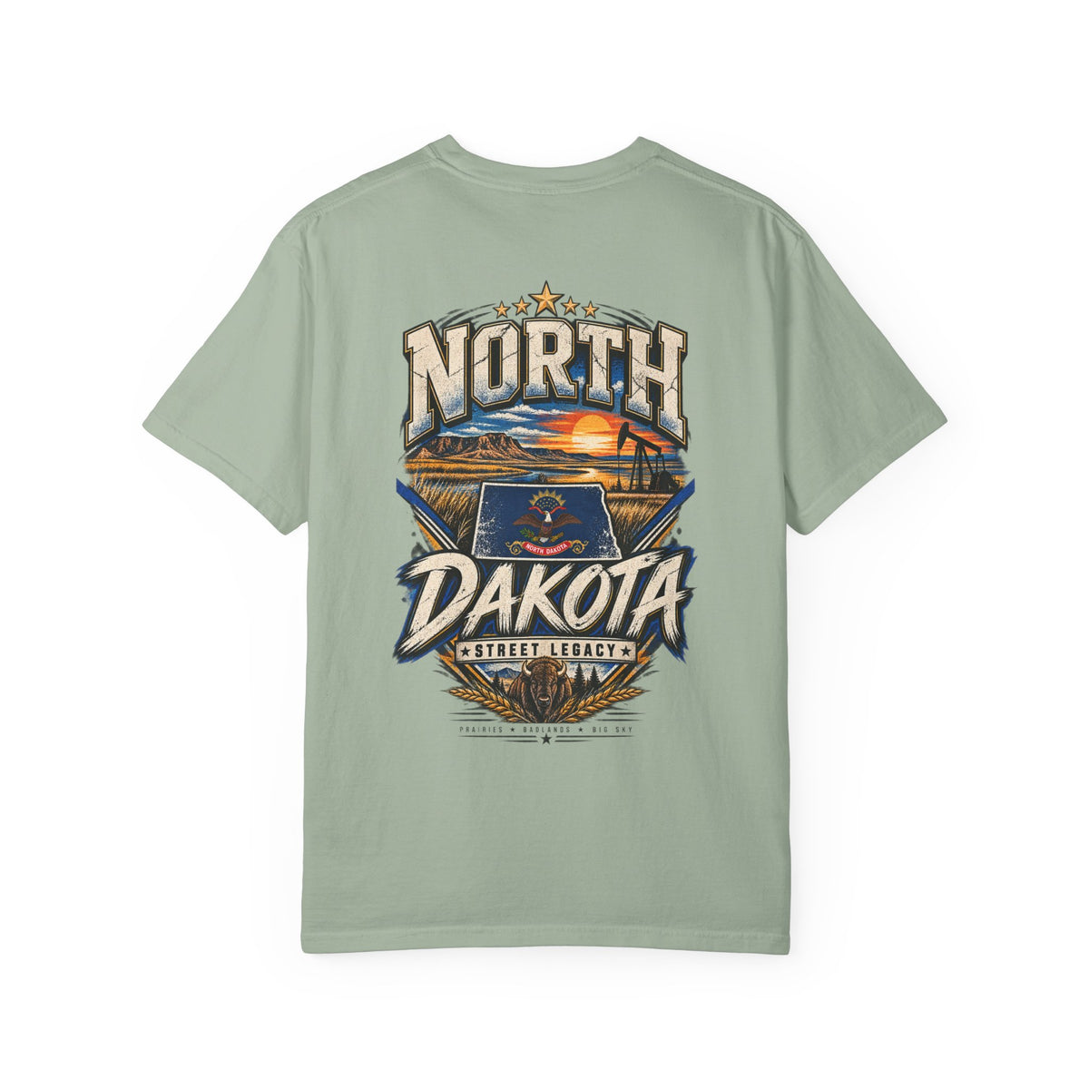 North Dakota Street Legacy Unisex Comfort Color 1717 Streetwear Graphic Tee
