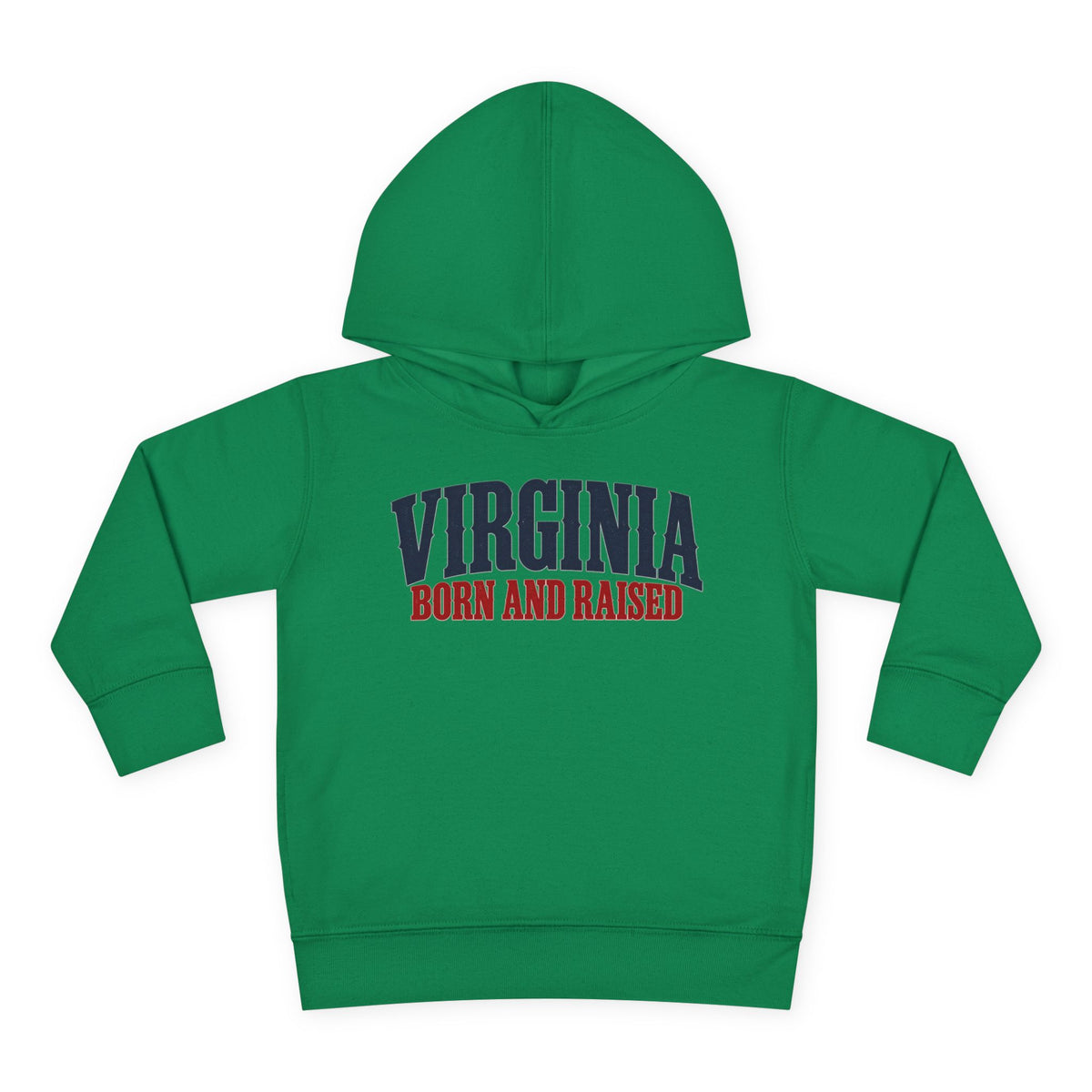 Virginia Born and Raised Premium Heritage Unisex Toddler Pullover Fleece Hoodie