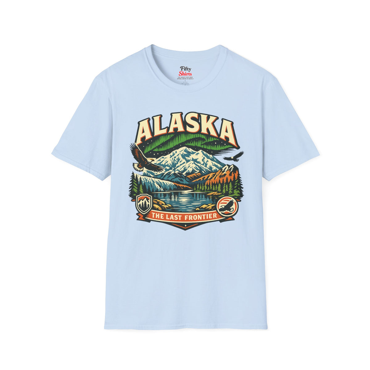 Alaska The Last Frontier Adventure Unisex Softstyle T Shirt State Pride Graphic Tee Collections FS03