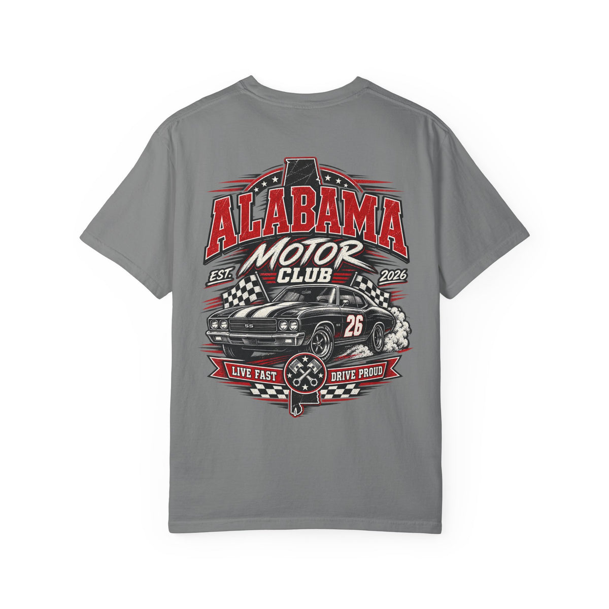 Alabama Motor Club Unisex Comfort Color 1717 Streetwear Graphic Tee