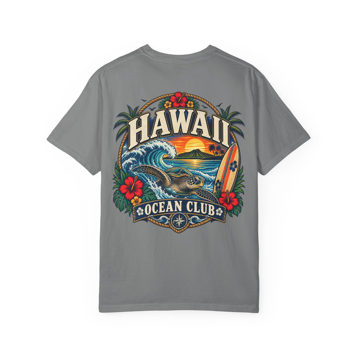 Hawaii Ocean Club Unisex Comfort Color 1717 Streetwear Graphic Tee