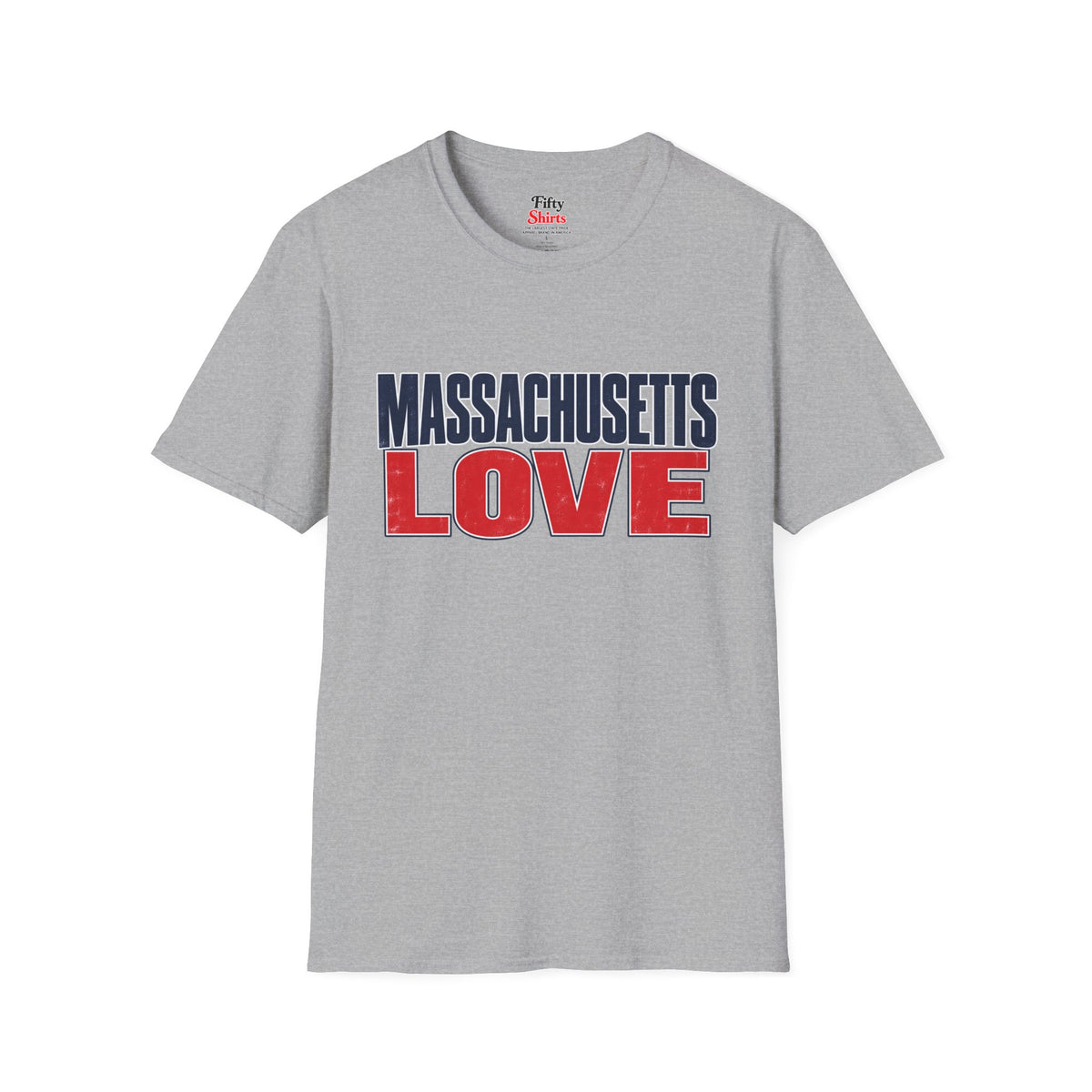 Massachusetts Love Unisex Softstyle T Shirt State Name Graphic Tee