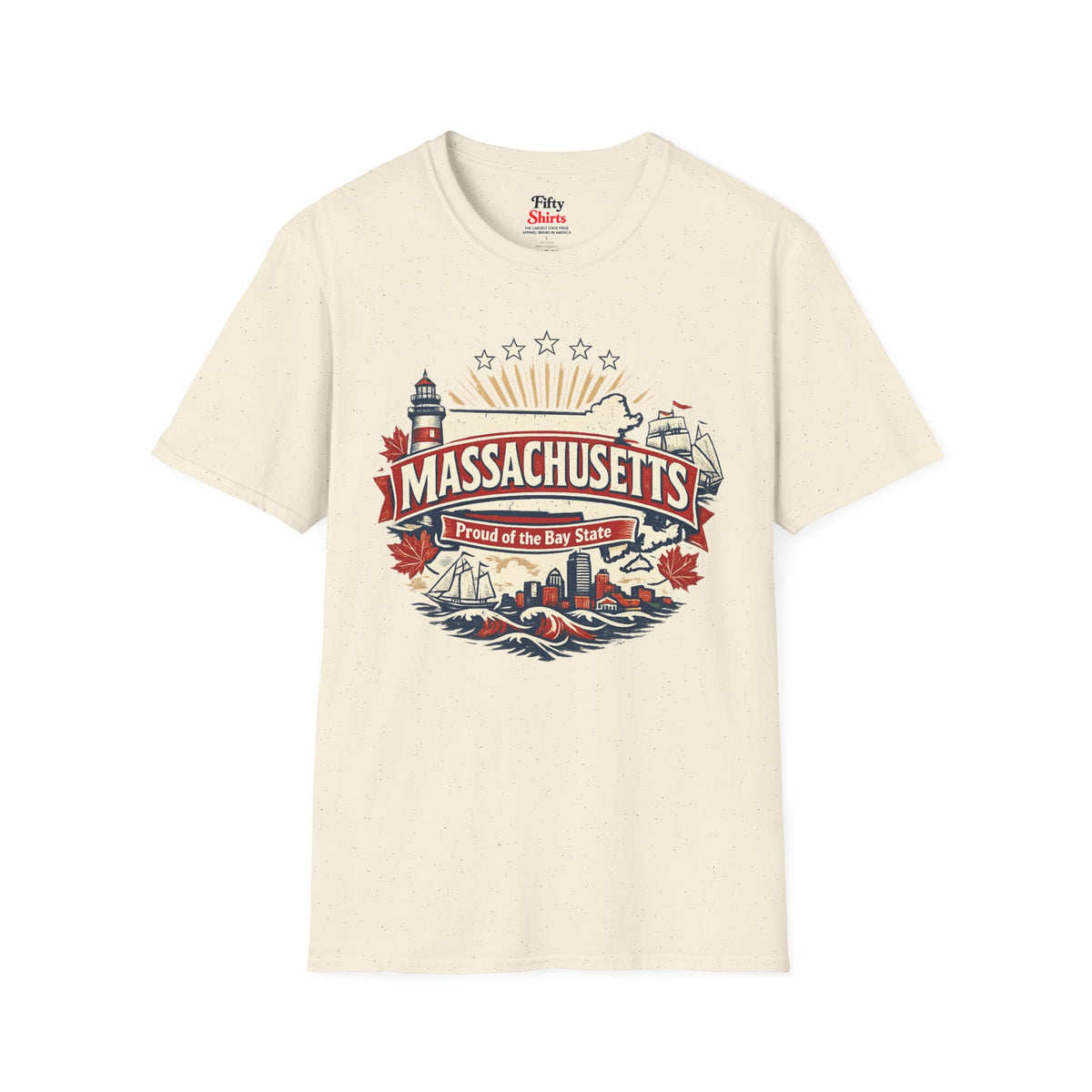 Massachusetts State Pride Unisex Softstyle T Shirt State Pride Graphic Tee Collections FS03