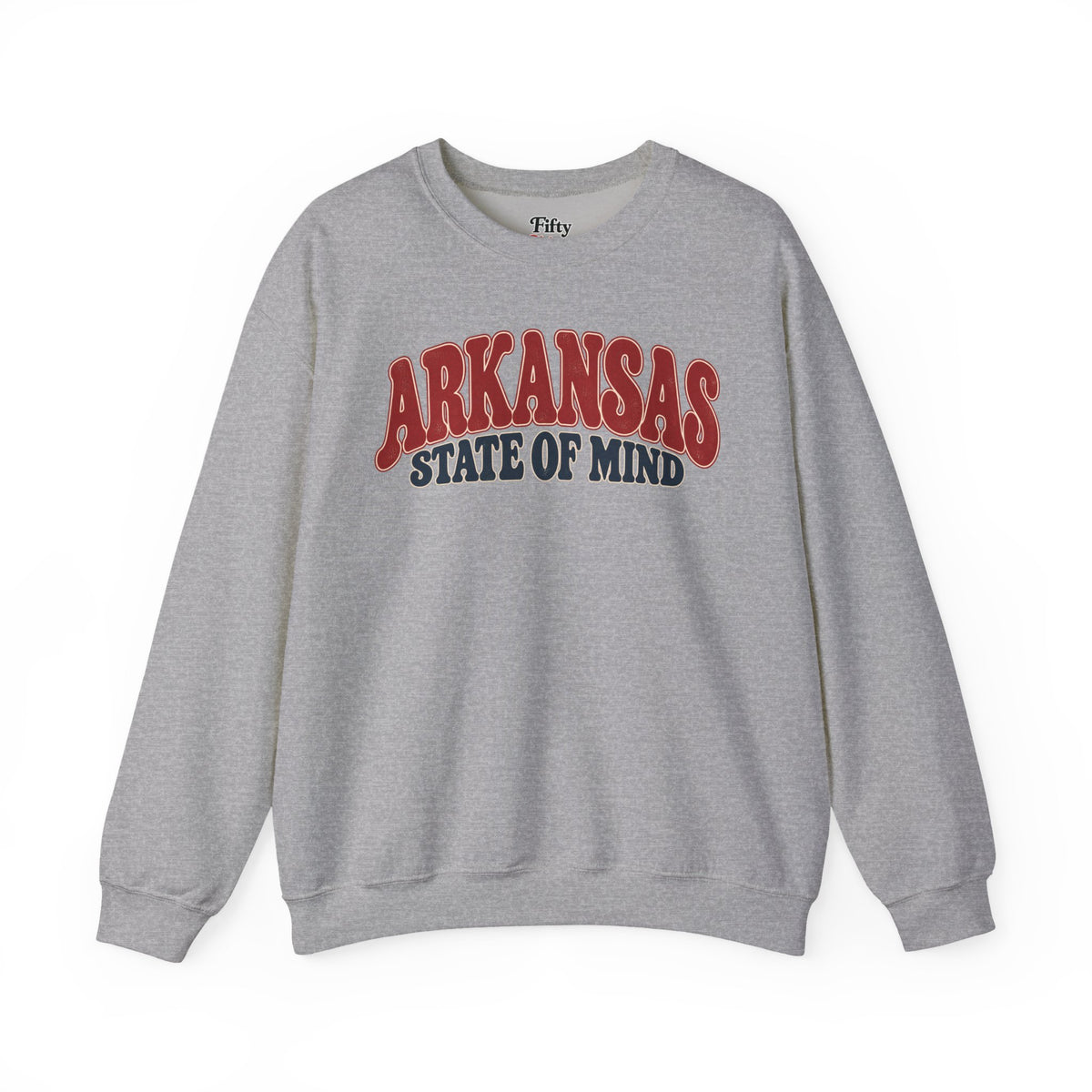 Arkansas State of Mind Unisex Crewneck Sweatshirt State Name Graphic
