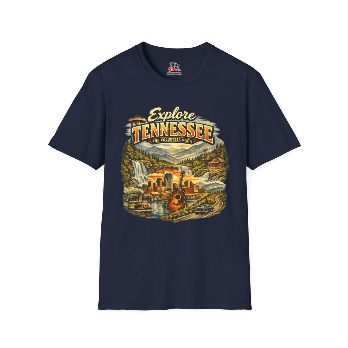 Explore Tennessee Unisex Softstyle T Shirt State Pride Graphic Tee Collections FS03