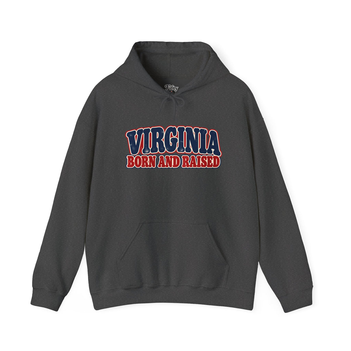 Virginia Born and Raised Retro 1970s Unisex Hoodie Graphic