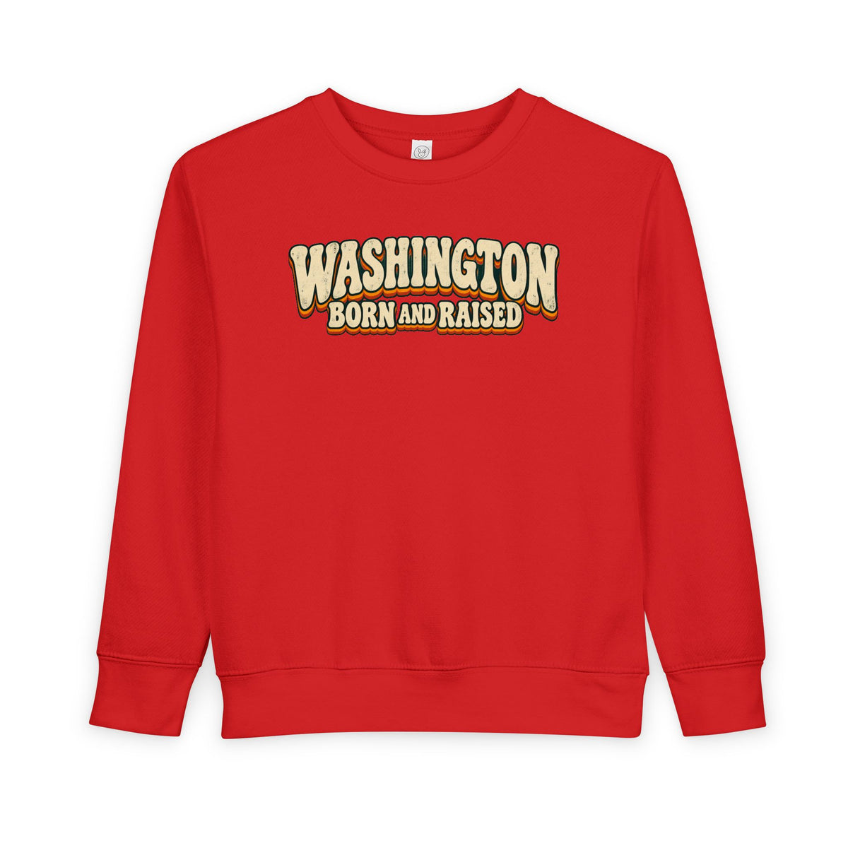 Washington Born and Raised Vintage 1970s Unisex Toddler Sweatshirt