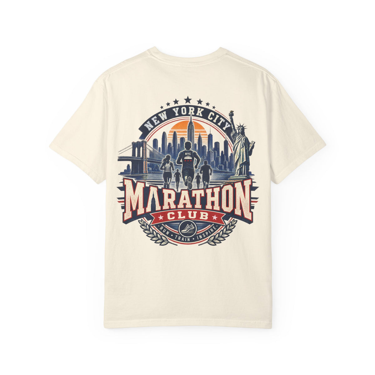New York City Marathon Club Unisex Comfort Color 1717 Streetwear Graphic Tee