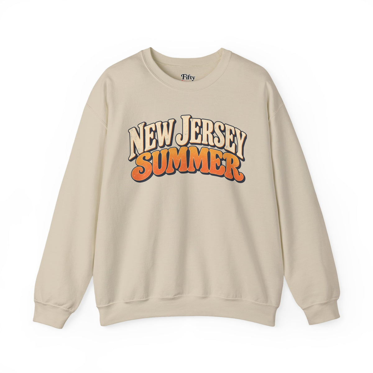 New Jersey Summer Unisex Crewneck Sweatshirt State Name Graphic
