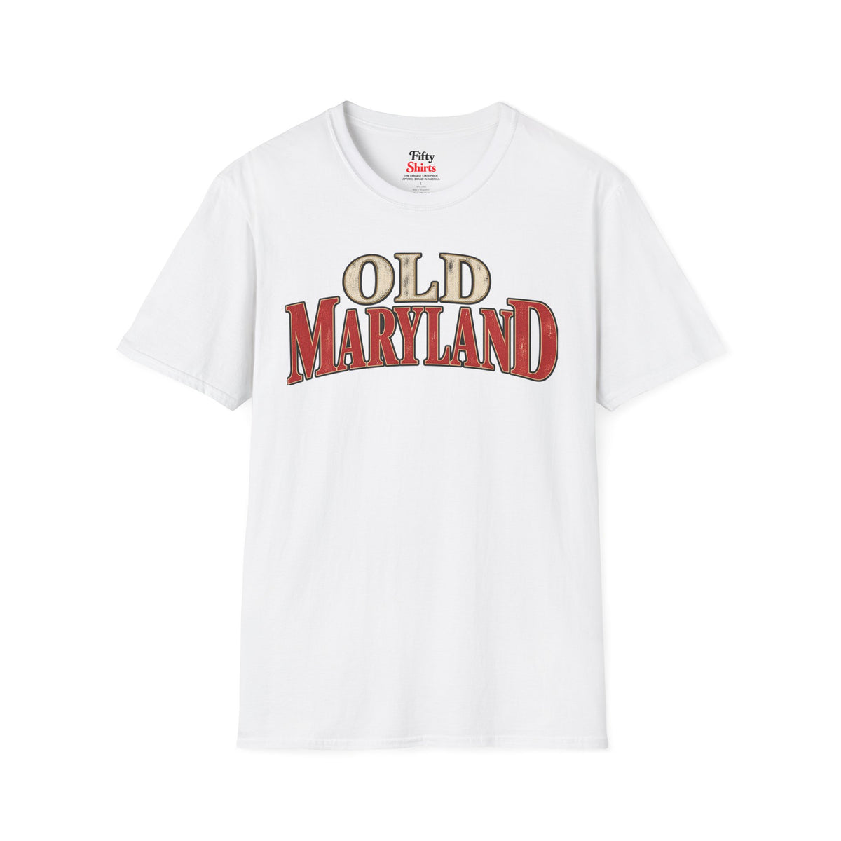 Old Maryland Unisex Softstyle T Shirt State Name Graphic Tee