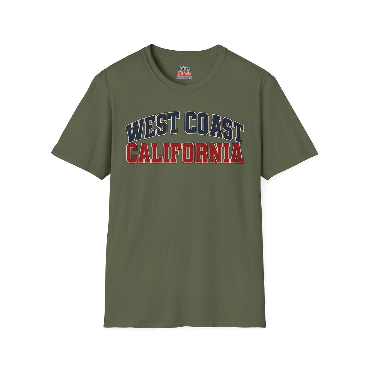 West Coast California Unisex Softstyle T Shirt State Name Graphic Tee
