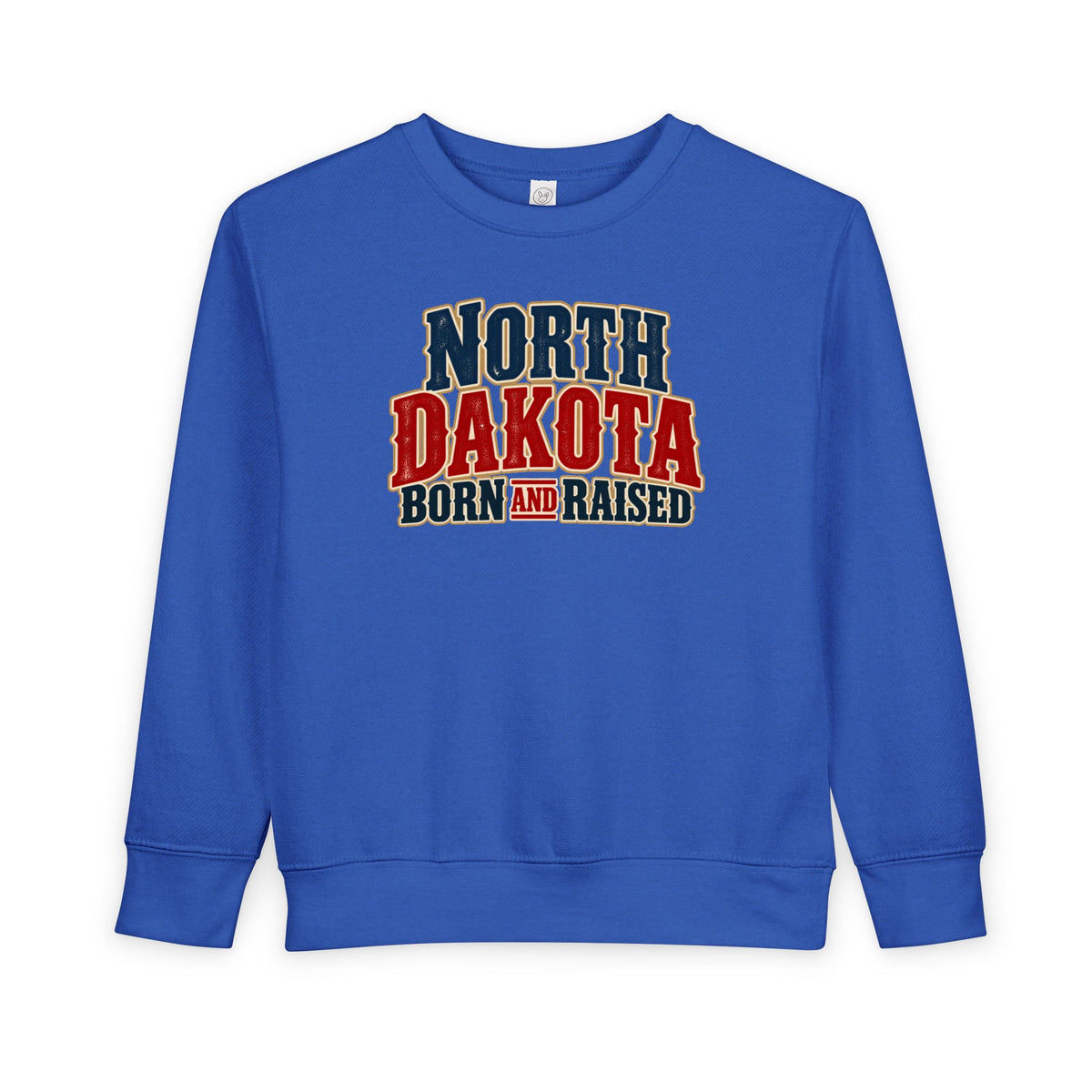 North Dakota Born and Raised Great Plains Americana Unisex Toddler Sweatshirt