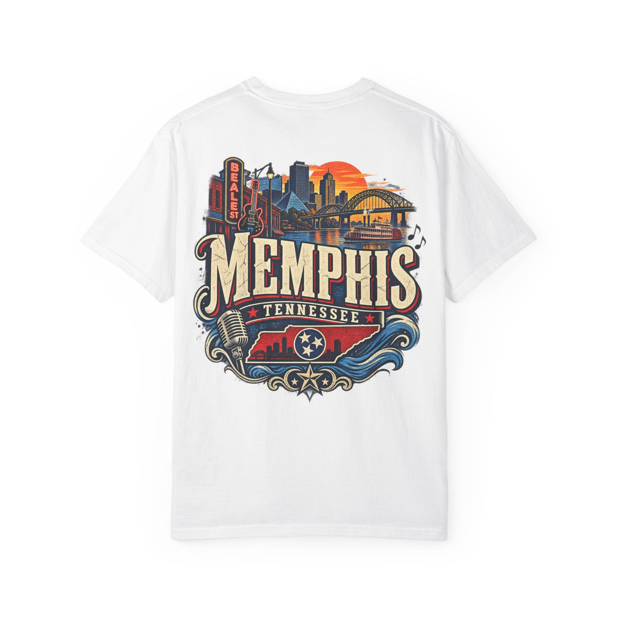 Memphis Tennessee Unisex Comfort Color 1717 Streetwear Graphic Tee