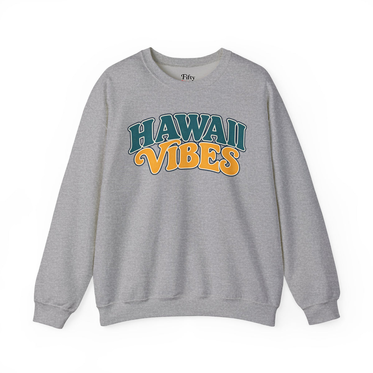 Hawaii Vibes Unisex Crewneck Sweatshirt State Name Graphic