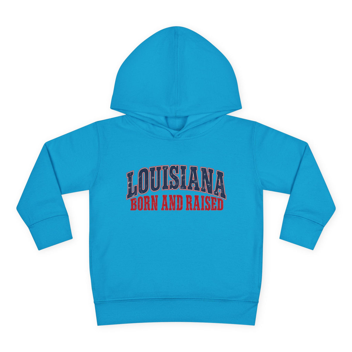 Louisiana Born and Raised Gulf South Heritage Unisex Toddler Pullover Fleece Hoodie