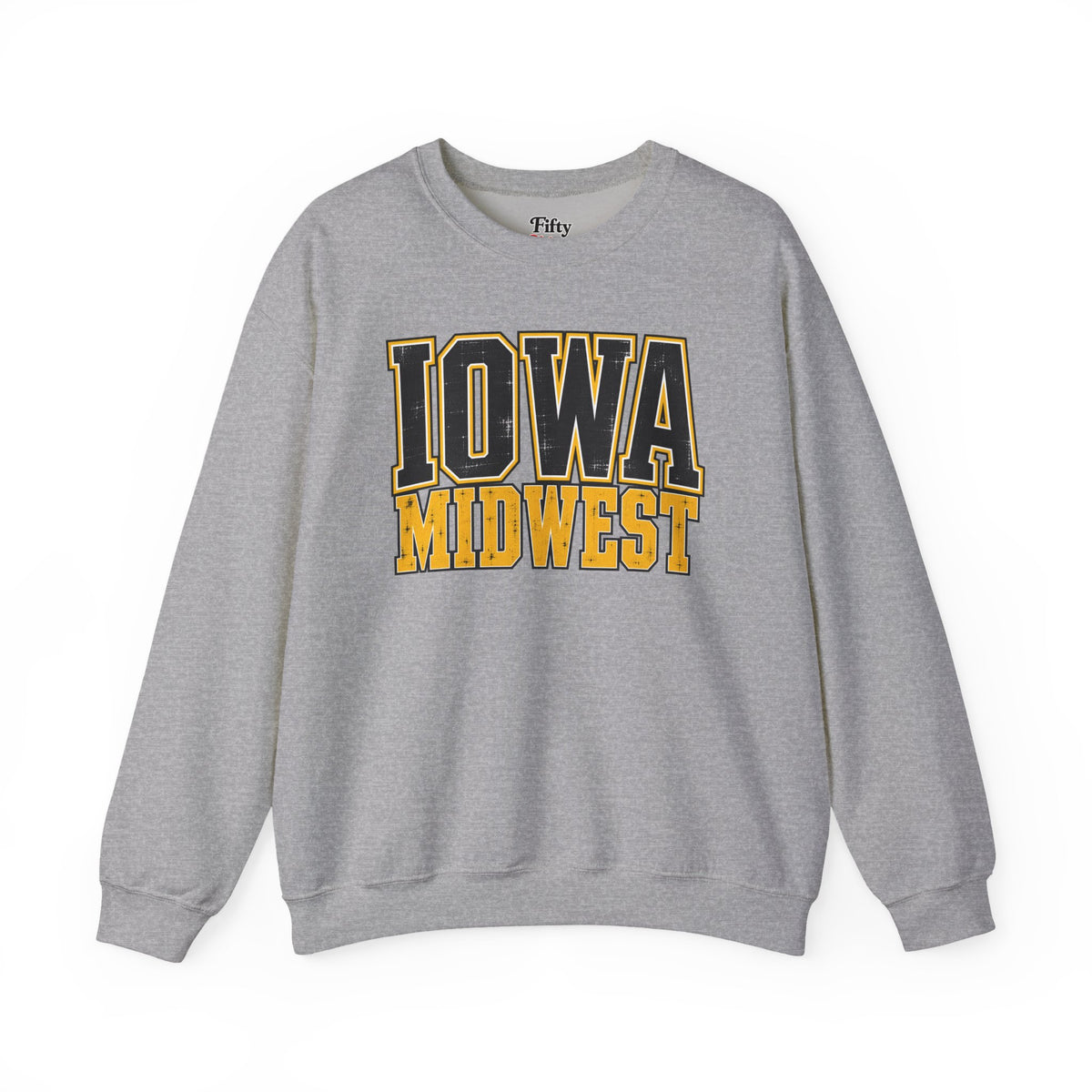 Iowa Midwest Unisex Crewneck Sweatshirt State Name Graphic