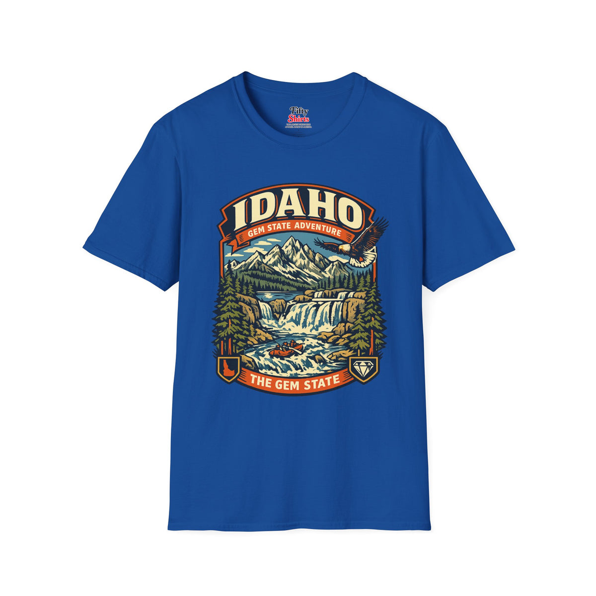 Idaho Gem State Adventure Unisex Softstyle T Shirt State Pride Graphic Tee Collections FS03