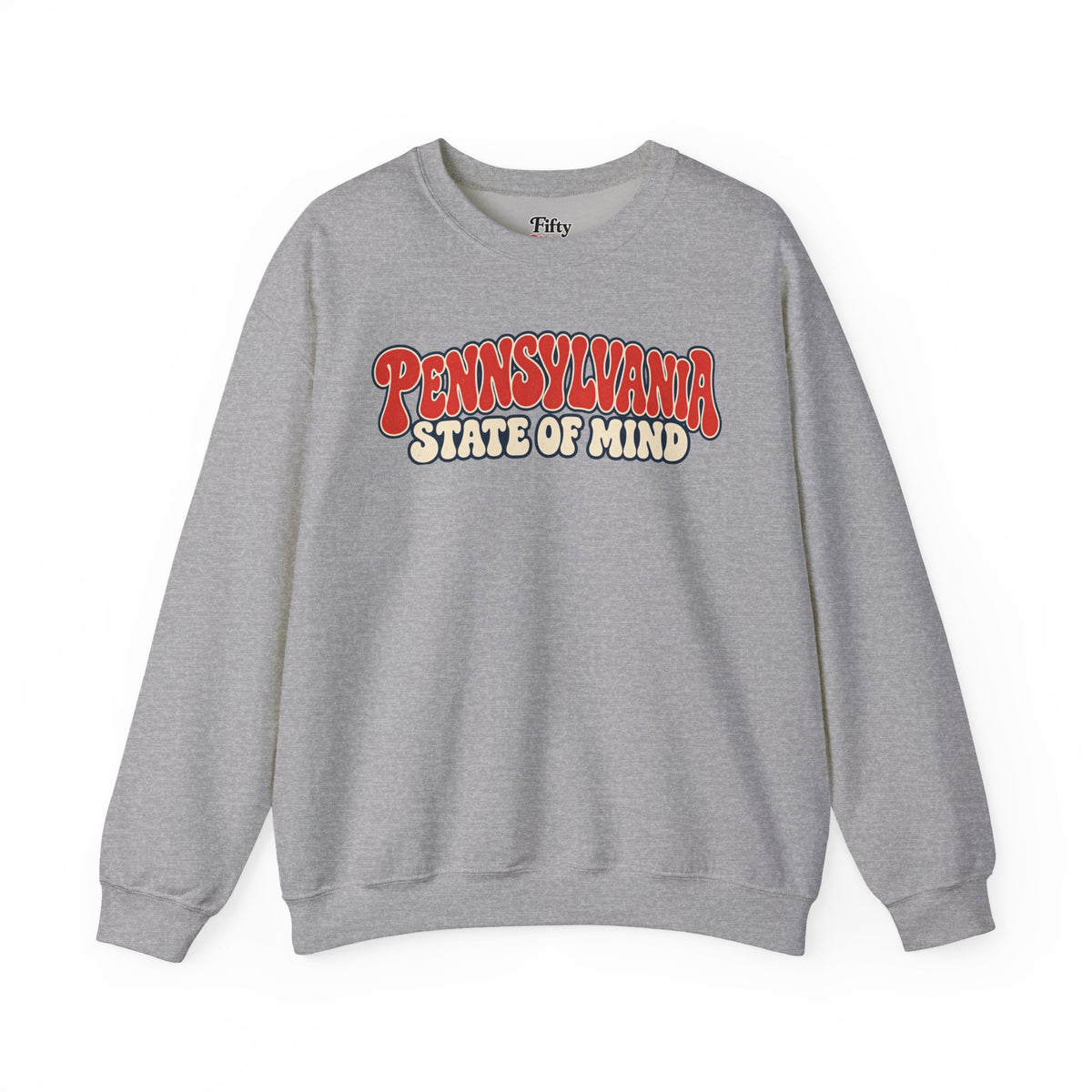 Pennsylvania State of Mind Unisex Crewneck Sweatshirt State Name Graphic