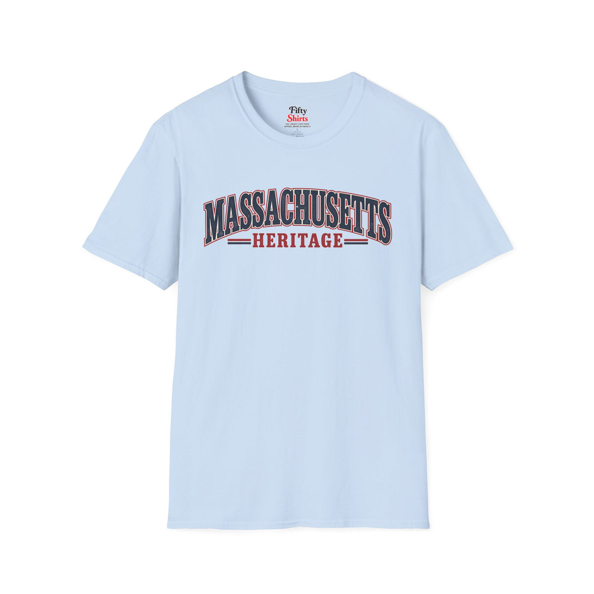 Massachusetts Heritage Unisex Softstyle T Shirt State Name Graphic Tee
