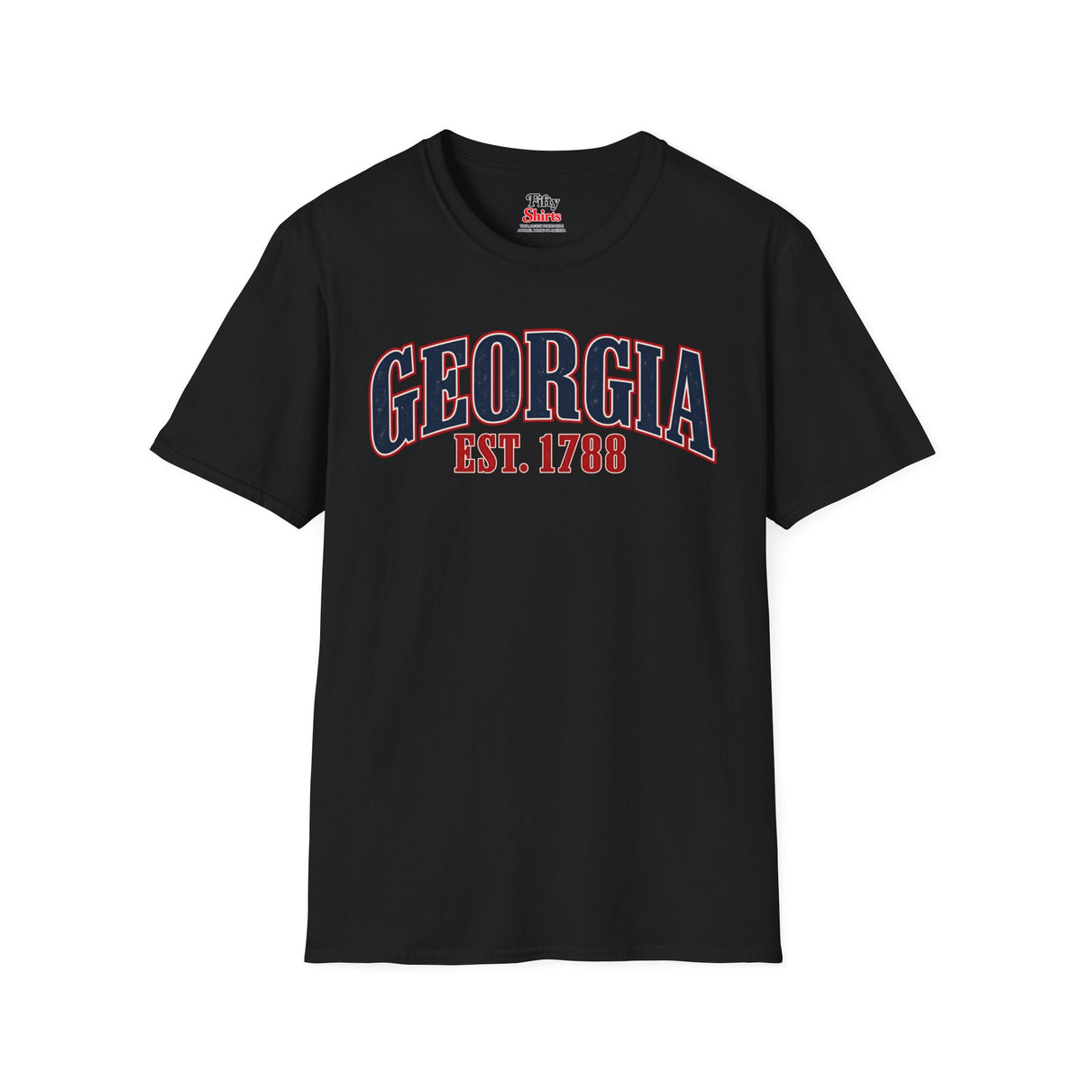 Georgia EST 1788 Unisex Softstyle T Shirt State Name Graphic Tee