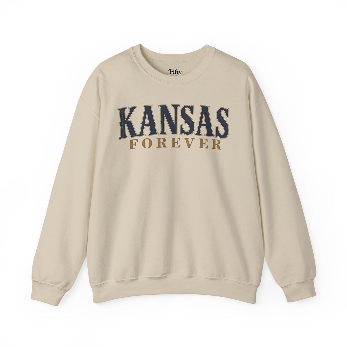 Kansas Forever Unisex Crewneck Sweatshirt State Name Graphic