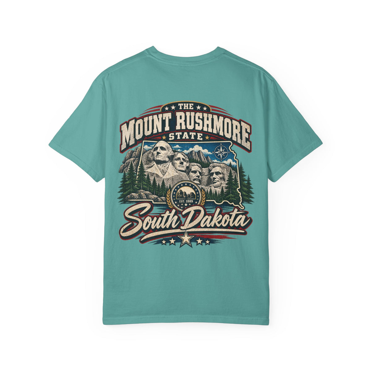 South Dakota Mount Rushmore State Unisex Comfort Color 1717 Streetwear Graphic Tee