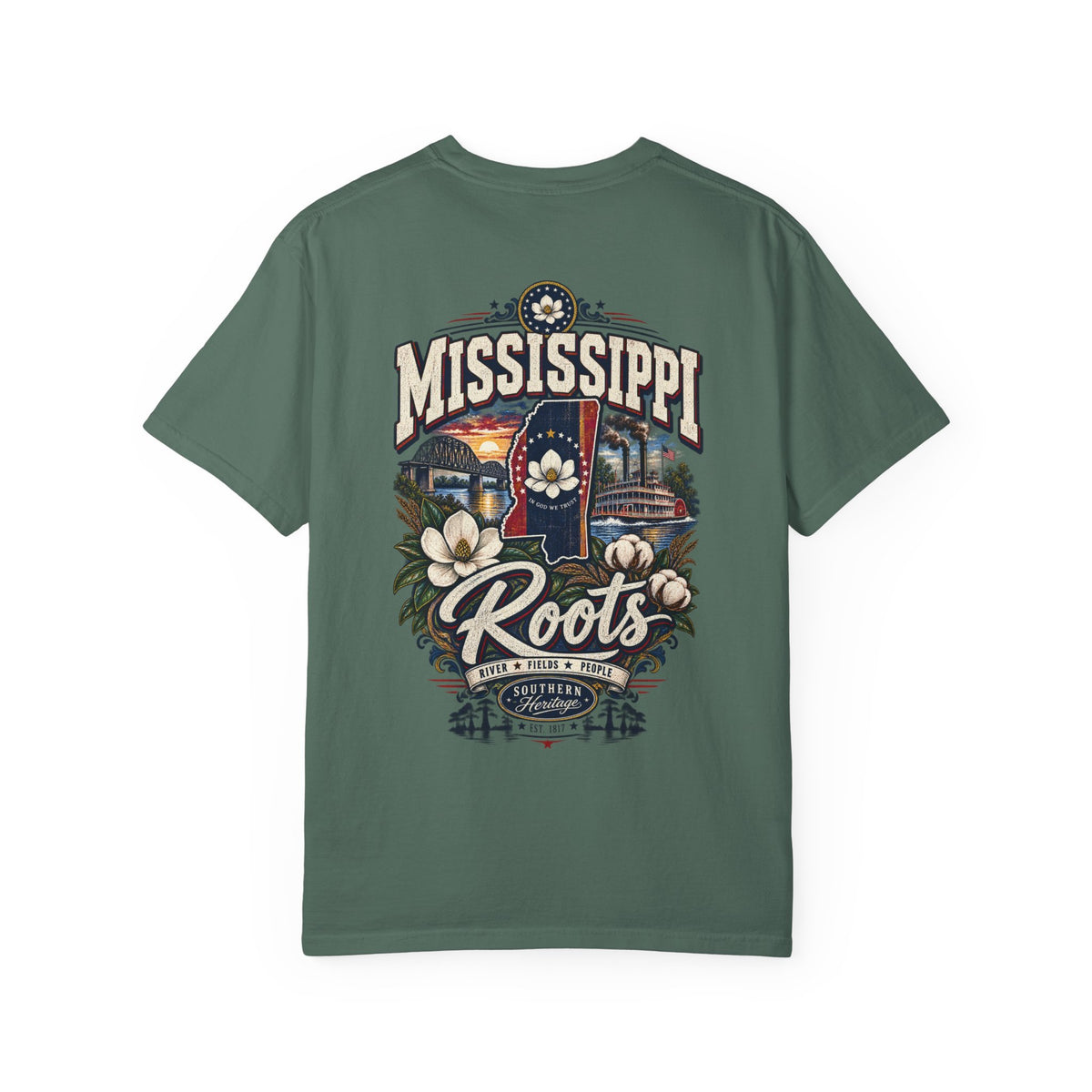 Mississippi Roots Unisex Comfort Color 1717 Streetwear Graphic Tee