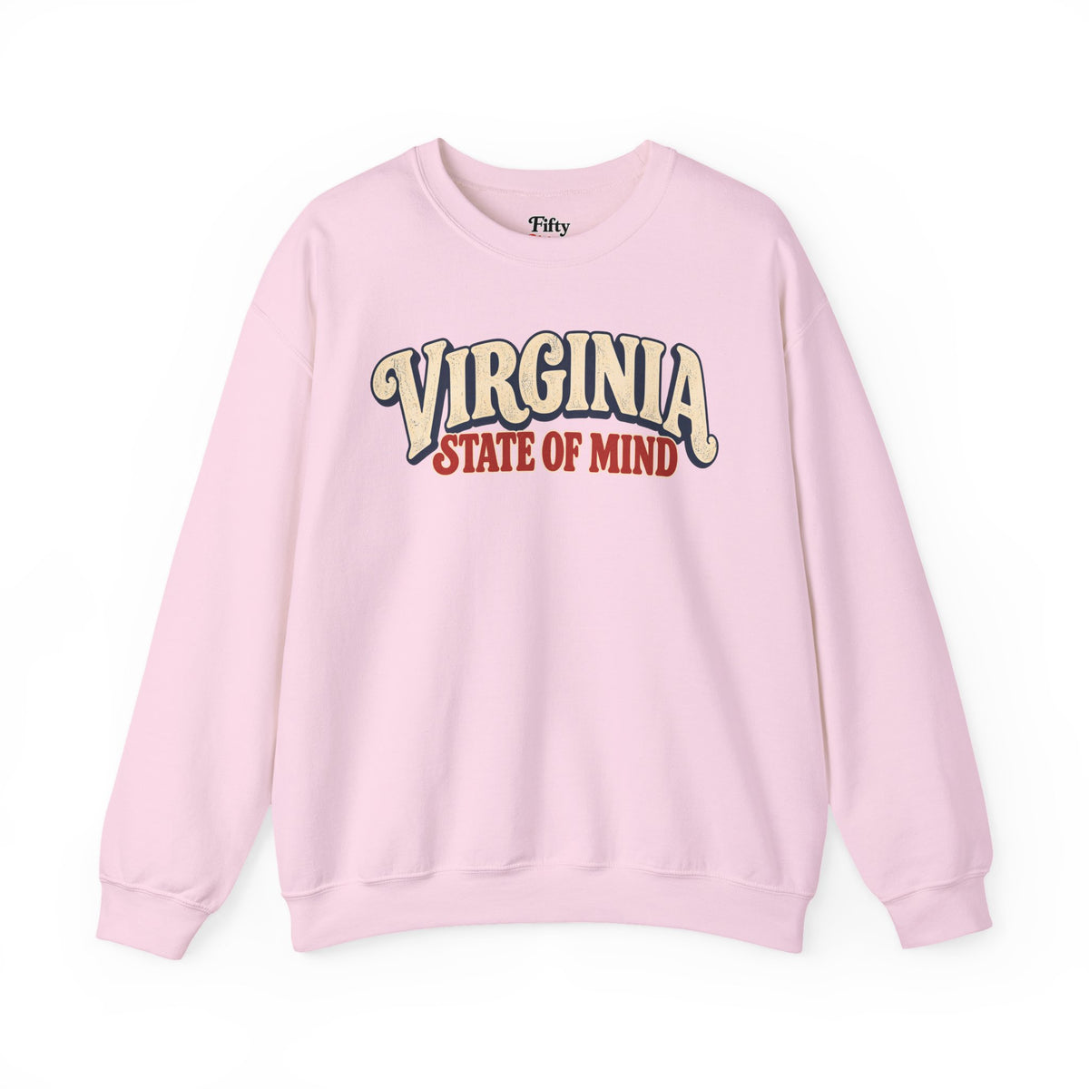 Virginia State of Mind Unisex Crewneck Sweatshirt State Name Graphic