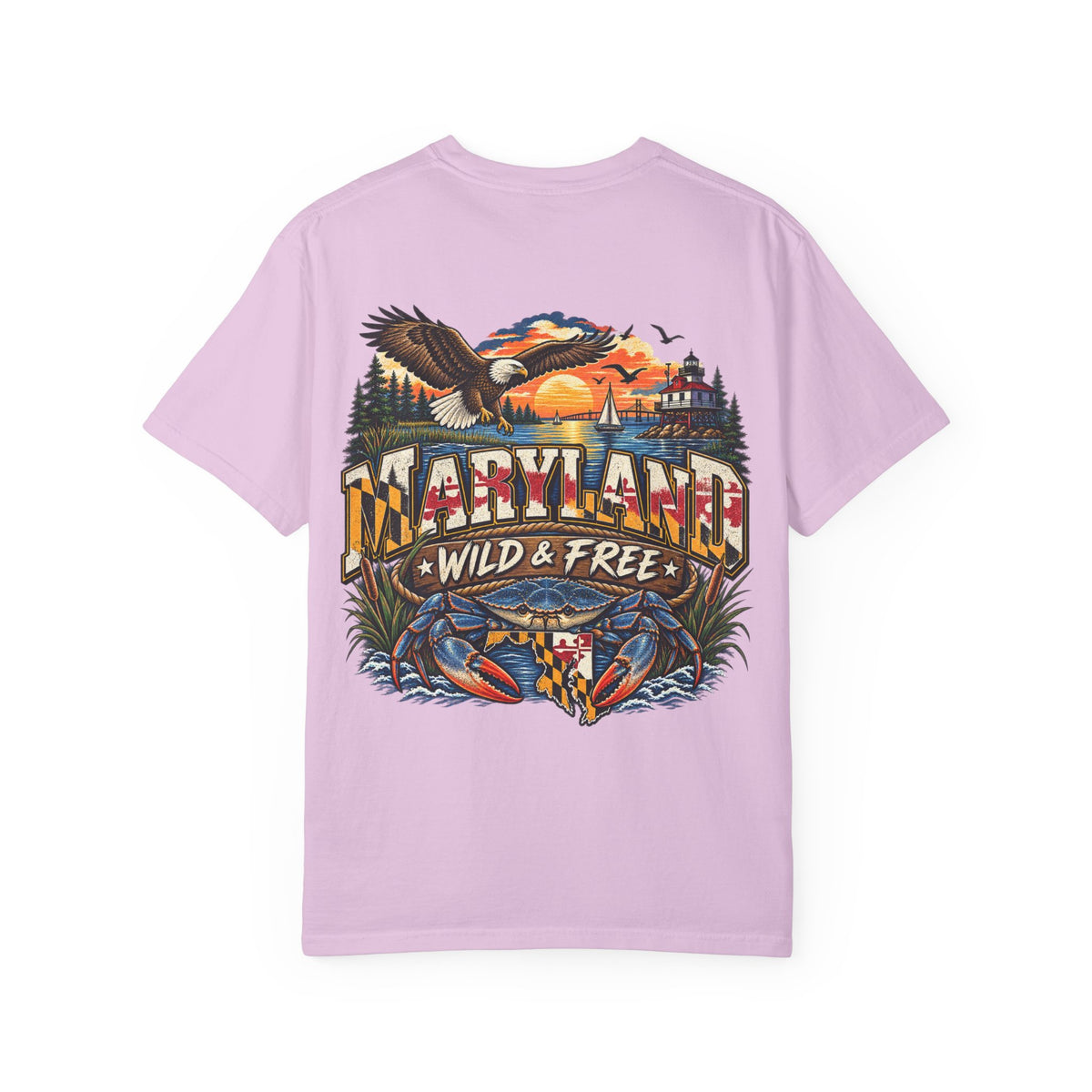 Maryland Wild & Free Unisex Comfort Color 1717 Streetwear Graphic Tee
