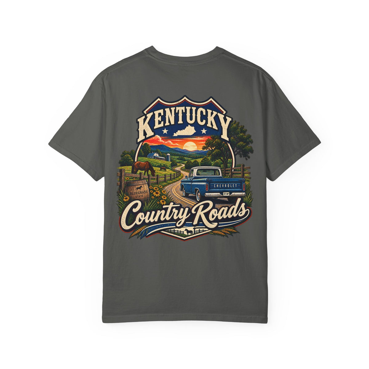 Kentucky Country Roads Unisex Comfort Color 1717 Streetwear Graphic Tee