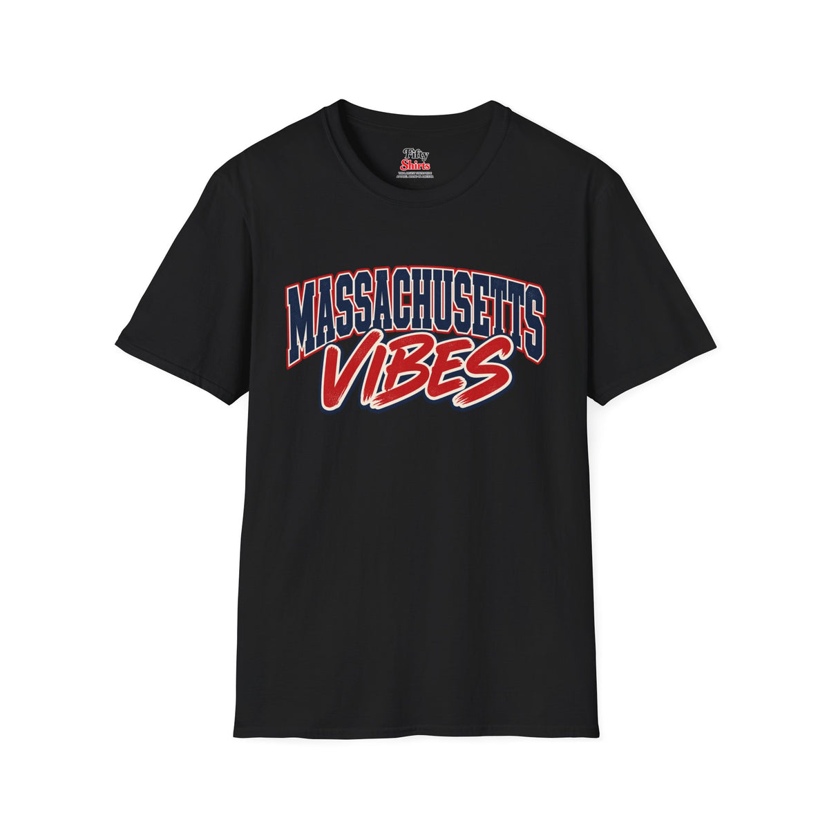 Massachusetts Vibes Unisex Softstyle T Shirt State Name Graphic Tee