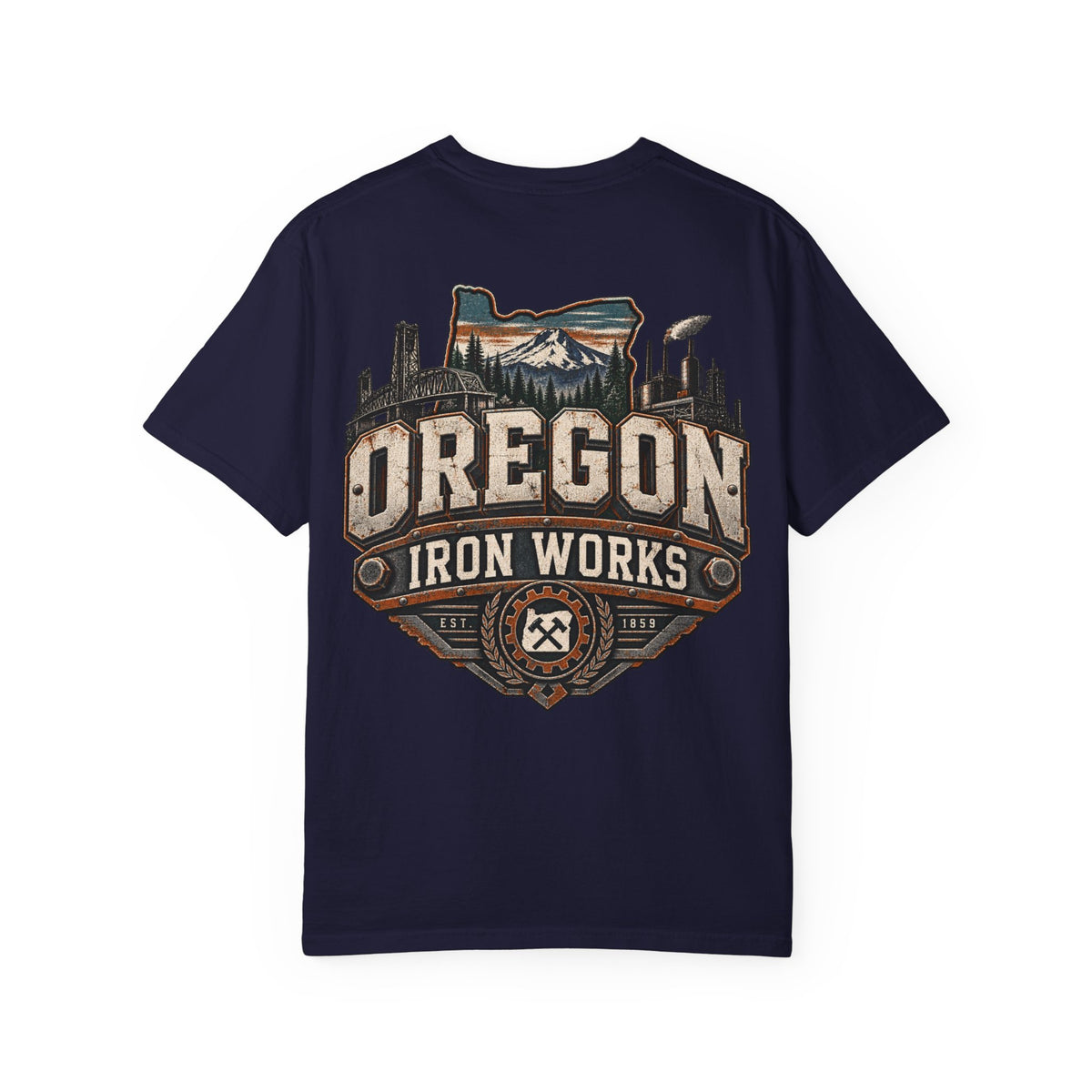 Oregon Iron Works Unisex Comfort Color 1717 Streetwear Graphic Tee