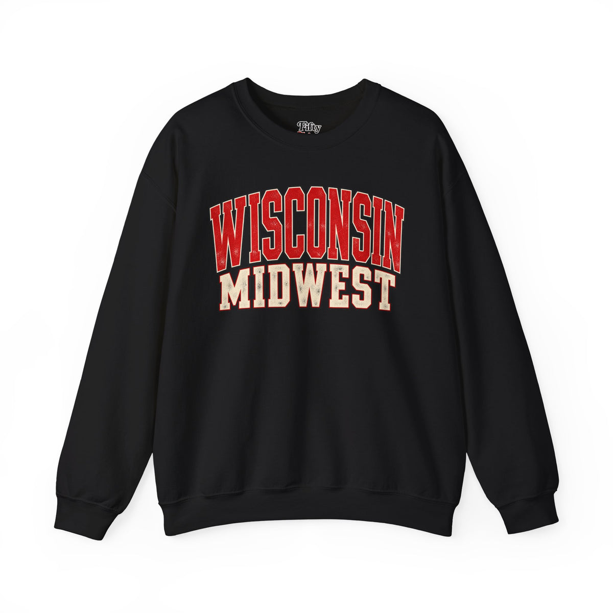 Wisconsin Midwest Unisex Crewneck Sweatshirt State Name Graphic